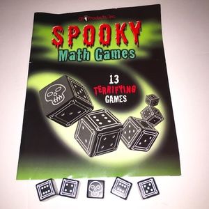 Spooky Math Games Book and Skeleton  Dice